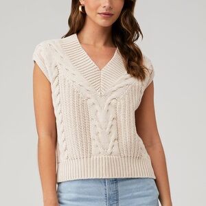 Pistola Kiran Oversized Sweater Vest In Dove Size M